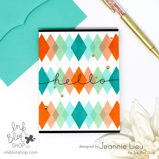 Geometric Hello Card