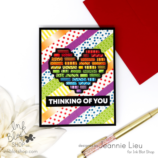 Thinking of You Washi Tape Heart Card