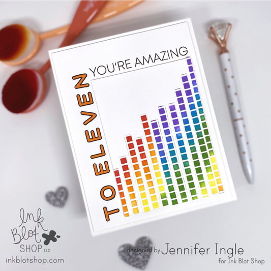 You're Amazing Inked Stencil Strips Card (& A Bonus Card!)