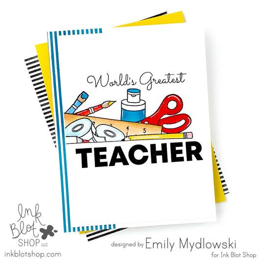 School Supplies Teacher Appreciation Card