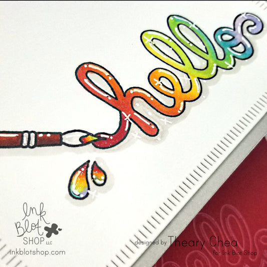Rainbow Bubble Hello Card