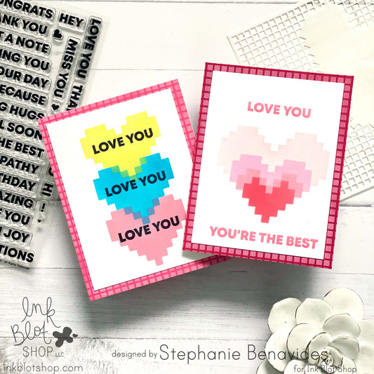 Pixel Heart Valentines Cards :: Two Ways