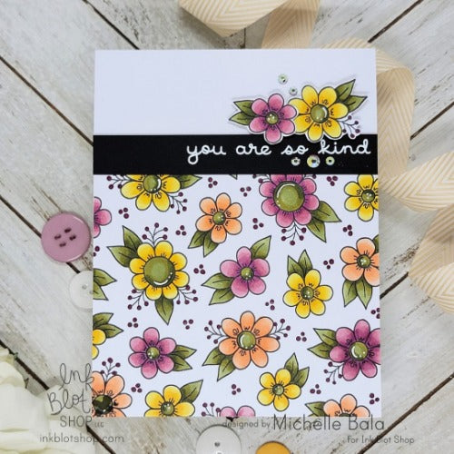 Doodled Floral Background :: 6x6 Clear Stamp