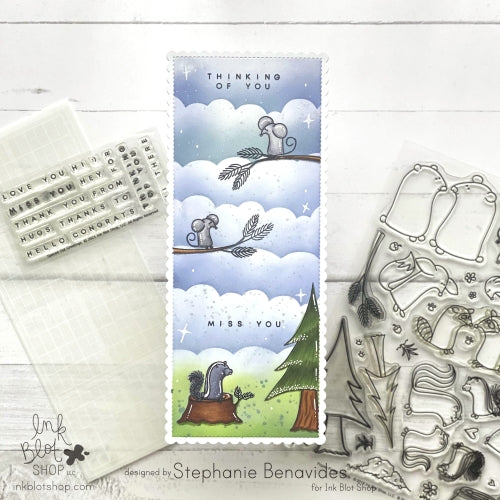 Slimline Alignment Guide - Quarter Inch Grid (3-pack) :: 3.5x8.5 Stencil