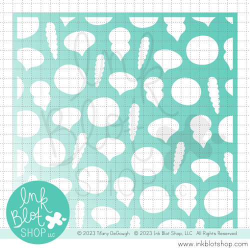 Christmas Ornaments Layering Background Stencils :: 6x6 Stencil Set