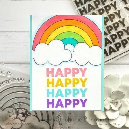 Happy Yay Hey Backgrounds :: 6x6 Clear Stamp