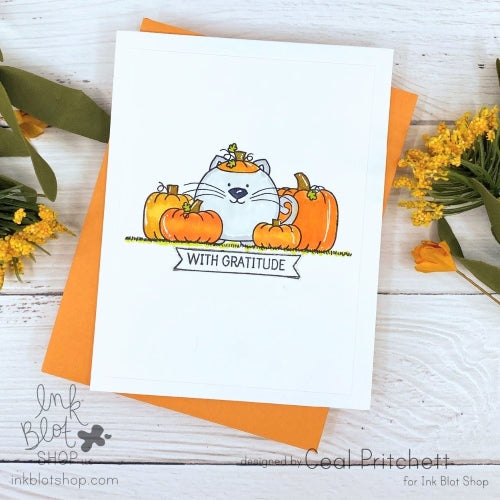 Fall Felines :: 4x6 Clear Stamp Set