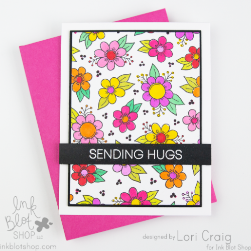 Doodled Floral Background :: 6x6 Clear Stamp