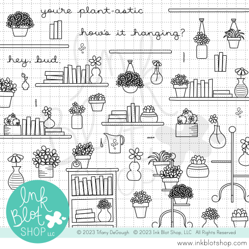 No Shelf Control :: 6x8 Clear Stamp Set