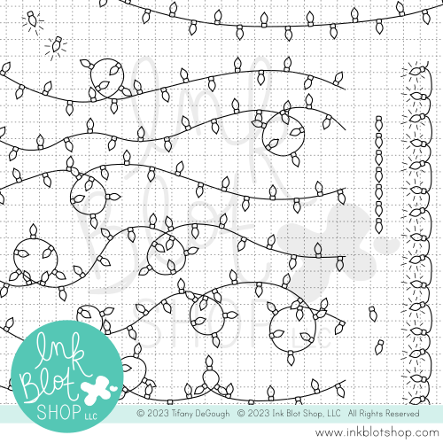 Strings of Lights Background & Borders :: 6x8 Clear Stamp Set