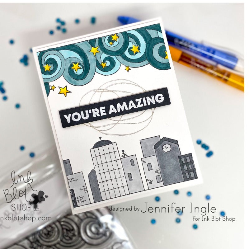 Skyline Borders :: 6x6 Clear Stamp Set