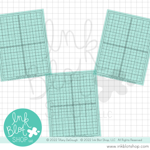 A2 Alignment Guide - Quarter Inch Grid (3-pack) :: 5.5x4.25 Stencil