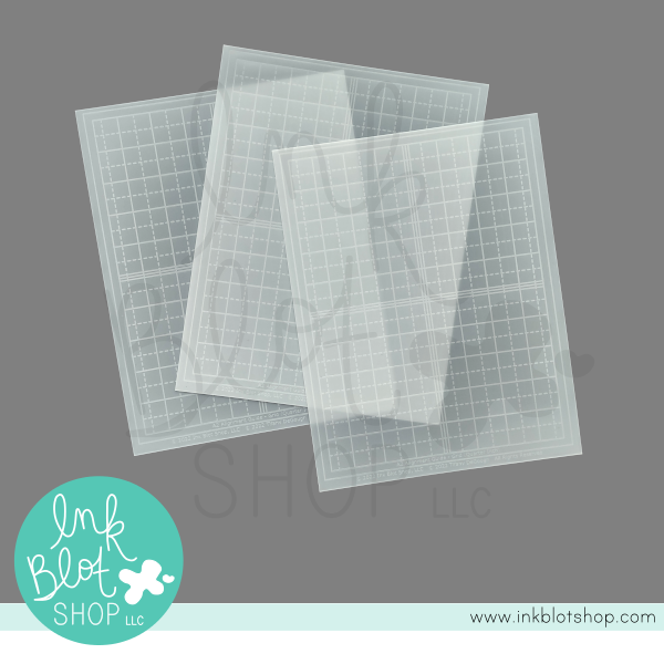 A2 Alignment Guide - Quarter Inch Grid (3-pack) :: 5.5x4.25 Stencil