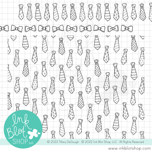 All Tied Up Background & Borders :: 6x8 Clear Stamp Set