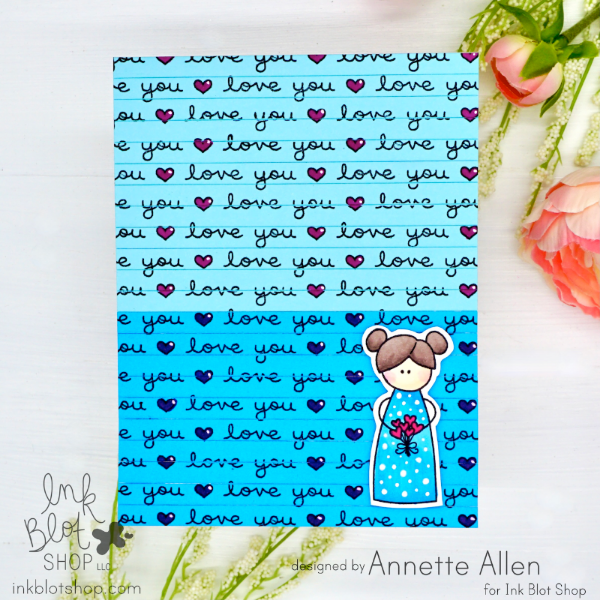 Scripty Love You Background :: 6x6 Clear Stamp