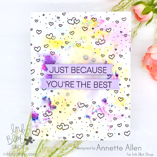 Sprinkled Hearts Background :: 6x6 Clear Stamp