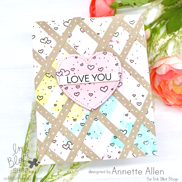 Sprinkled Hearts Background :: 6x6 Clear Stamp