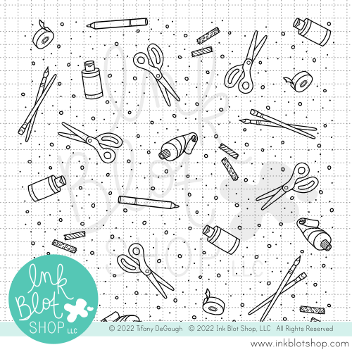 Arts & Crafts Bitty Background :: 6x6 Clear Stamp Set