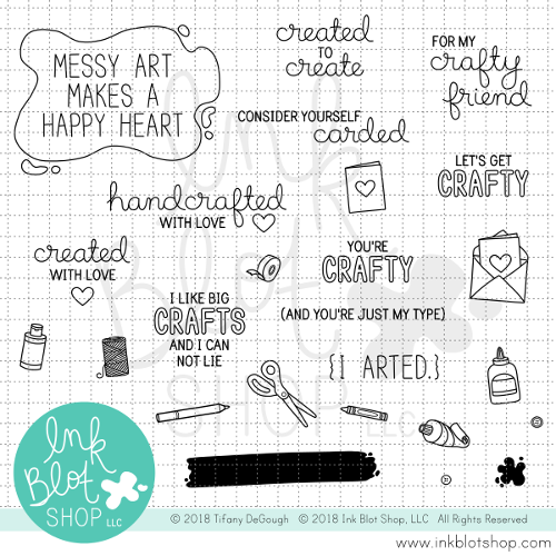 Arts & Crafts Sentiments :: 6x6 Clear Stamp Set