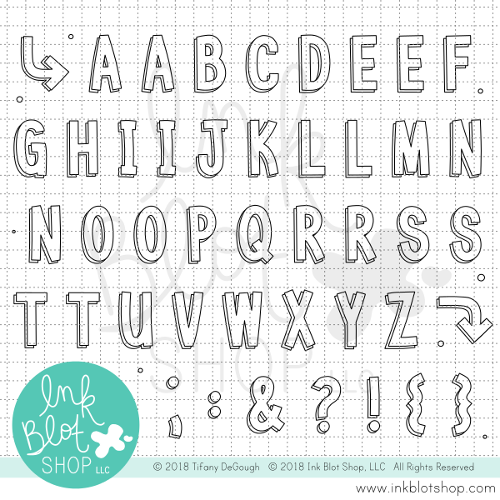 Big Block Alphabet :: 6x8 Clear Stamp Set