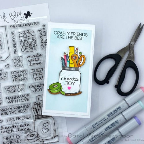 Crafty Love :: 4x8 Clear Stamp Set