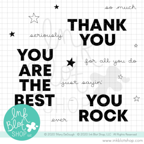 Chunky Sentiments :: 4x8 Clear Stamp Set
