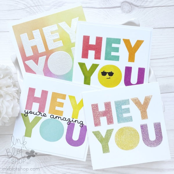 Giant Hey You :: 6x6 Stencil