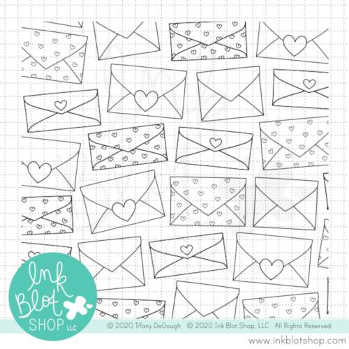 envelope with stamp coloring page