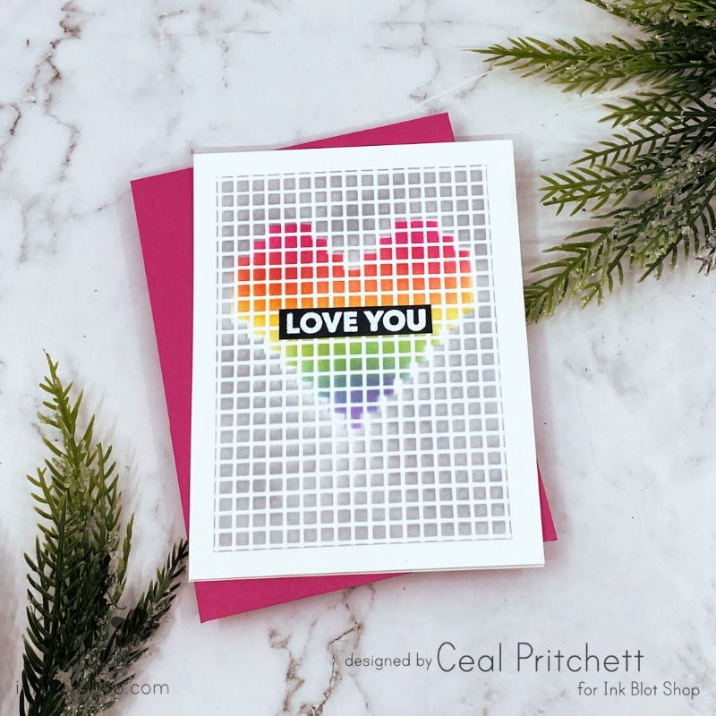 Pixel Grid with Pixel Grid Masks :: 6x6 Stencil Set