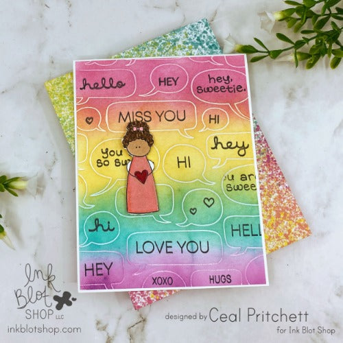 Shout Out Background :: 6x6 Clear Stamp
