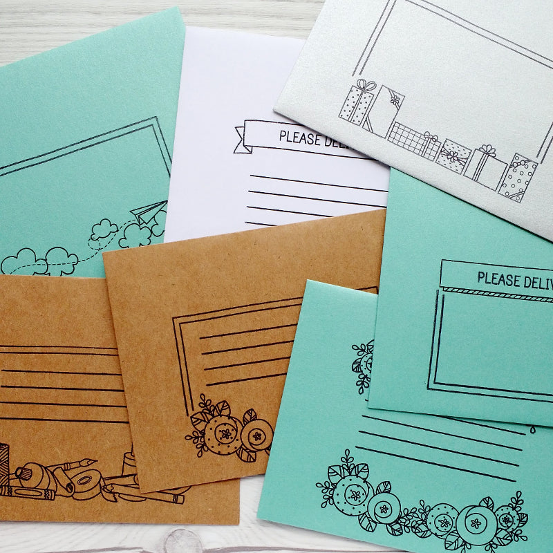 Envelope Mail Art :: 6x8 Clear Stamp Set