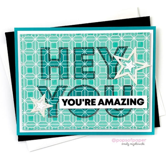 Giant Hey You :: 6x6 Stencil