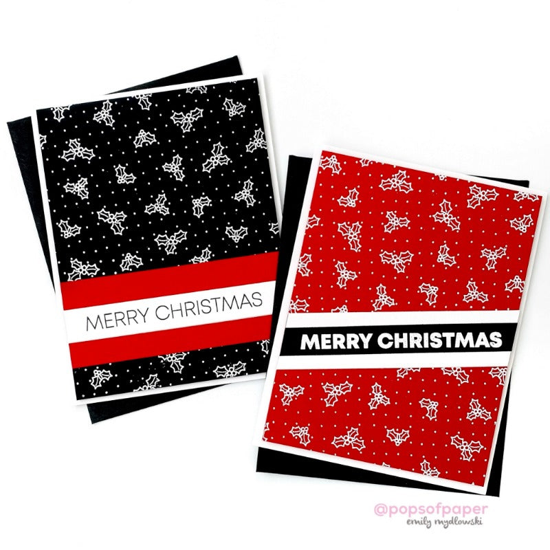 Holly Jolly Background :: 6x6 Clear Stamp