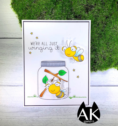 Winging It :: 4x6 Clear Stamp Set