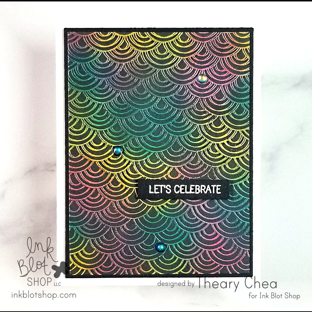 Doodled Rainbow Scoops Background :: 6x6 Clear Stamp Set