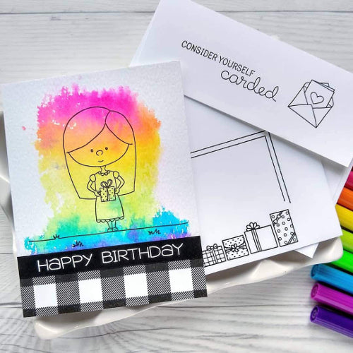 Buffalo Plaid Background :: 6x6 Clear Stamp Set