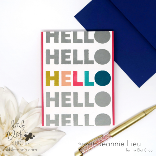 Giant Solid Greetings :: 6x8 Clear Stamp Set