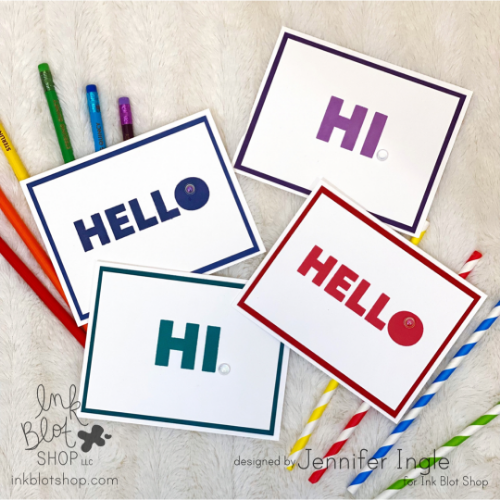 Giant Solid Greetings :: 6x8 Clear Stamp Set