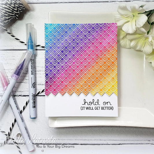 Diamond Deco Background :: 6x6 Clear Stamp Set