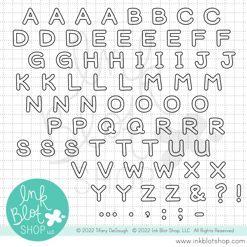 Outline Alpha :: 4x8 Clear Stamp Set