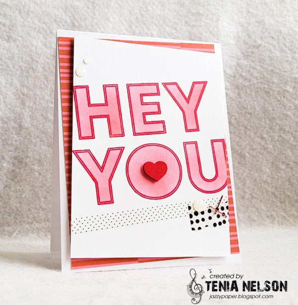 Giant Hey You :: 6x6 Stencil