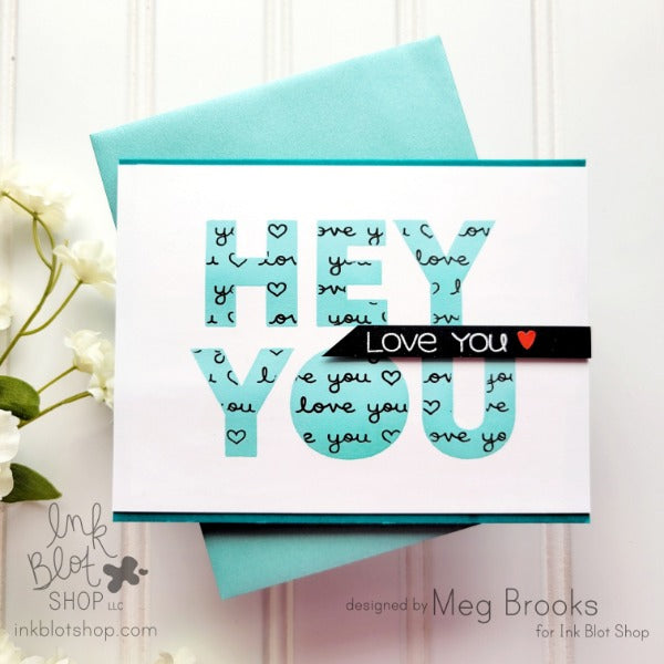 Giant Hey You :: 6x6 Stencil