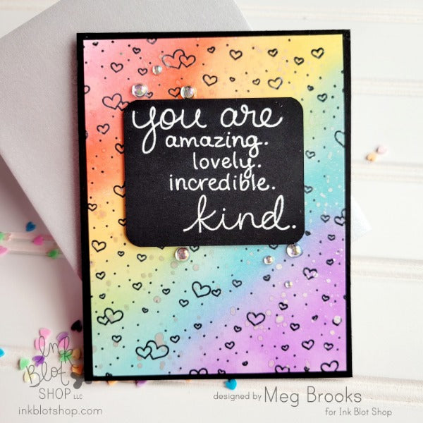 Sprinkled Hearts Background :: 6x6 Clear Stamp