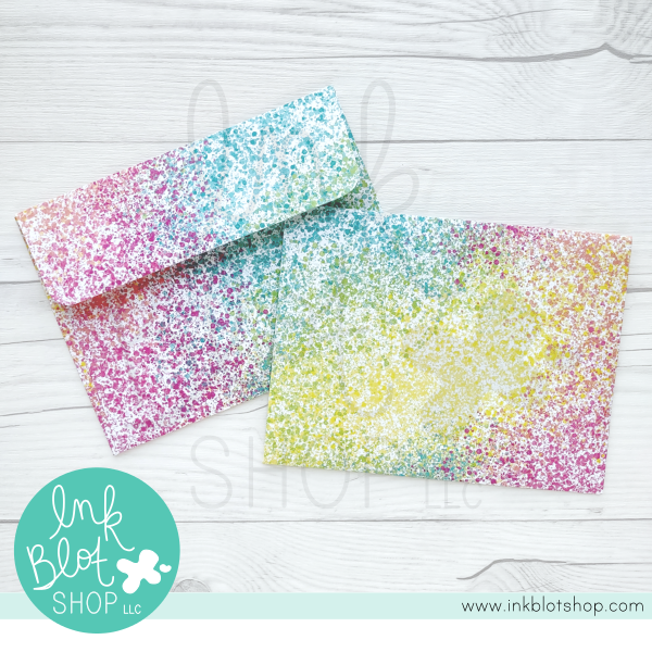 Rainbow Splatter Paint Envelopes (10-pack) :: A2 Envelopes (4.375 x 5.75)