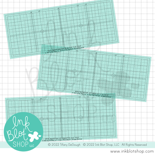 Slimline Alignment Guide - Quarter Inch Grid (3-pack) :: 3.5x8.5 Stencil