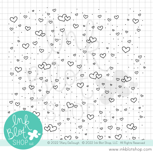 Sprinkled Hearts Background :: 6x6 Clear Stamp