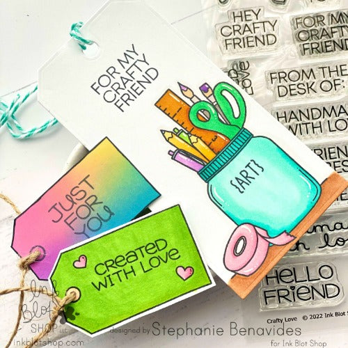 Crafty Love :: 4x8 Clear Stamp Set