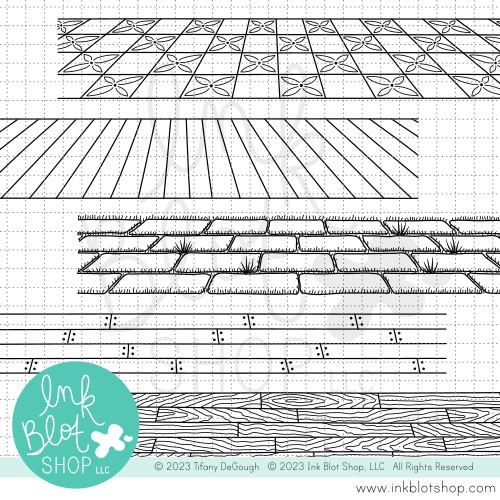 Surface Borders :: 6x6 Clear Stamp Set