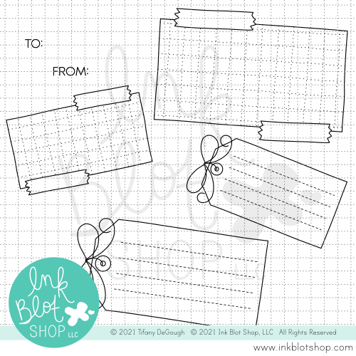 Tag & Tape Address Blocks :: 4x8 Clear Stamp Set