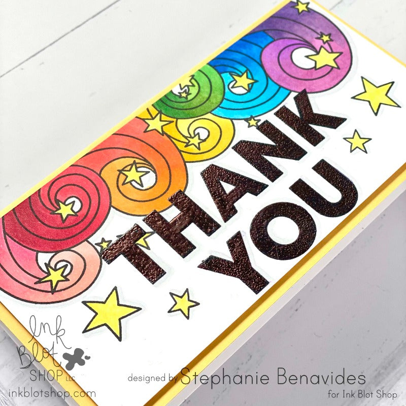 Chunky Sentiments :: 4x8 Clear Stamp Set